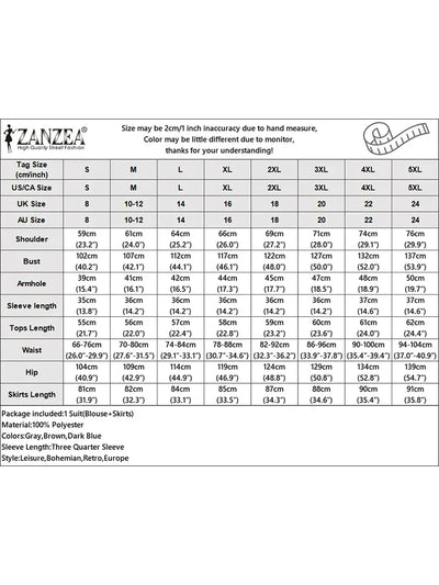 Stylish Women Tracksuits Spring 2pcs Outfits Solid Work Matching Sets 2025 ZANZEA Casual Long Sleeve Blouse Dress Suits Oversize