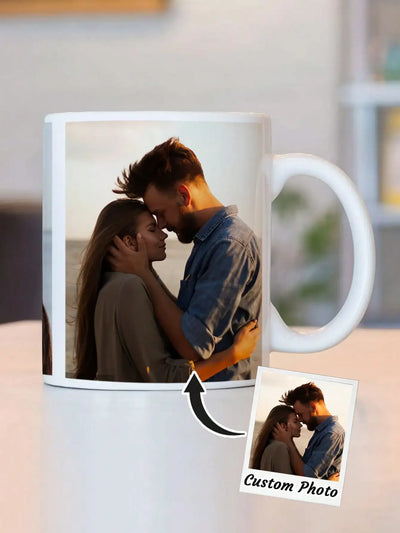 1pc Custom Photo Mug - Personalized Coffee Mug with Photo, Unique Gift for Anniversary, Valentine's, Housewarming, Mother's Day,