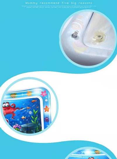 Summer Inflatable Water Mat PVC Playmat Toddler Activity Play Center Water Mat for Babies Early Education Developing Summer Toy