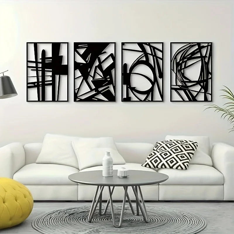 Abstract Metal Wall Art - Minimalist Single Line Decorative Sculpture. Modern Wall Decor for a Stylish Wall Art Display