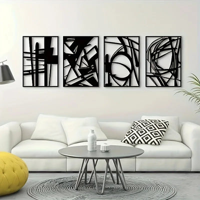 Abstract Metal Wall Art - Minimalist Single Line Decorative Sculpture. Modern Wall Decor for a Stylish Wall Art Display
