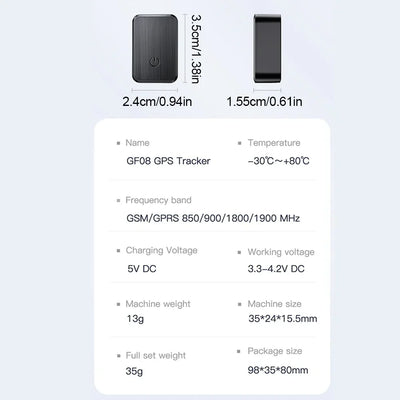 Pet Location Tracker Anti-theft Vehicle GSM GPRS Tracker Locator Mini Magnetic GPS Tracker Mini GPS Locator for Car/Person/Pet