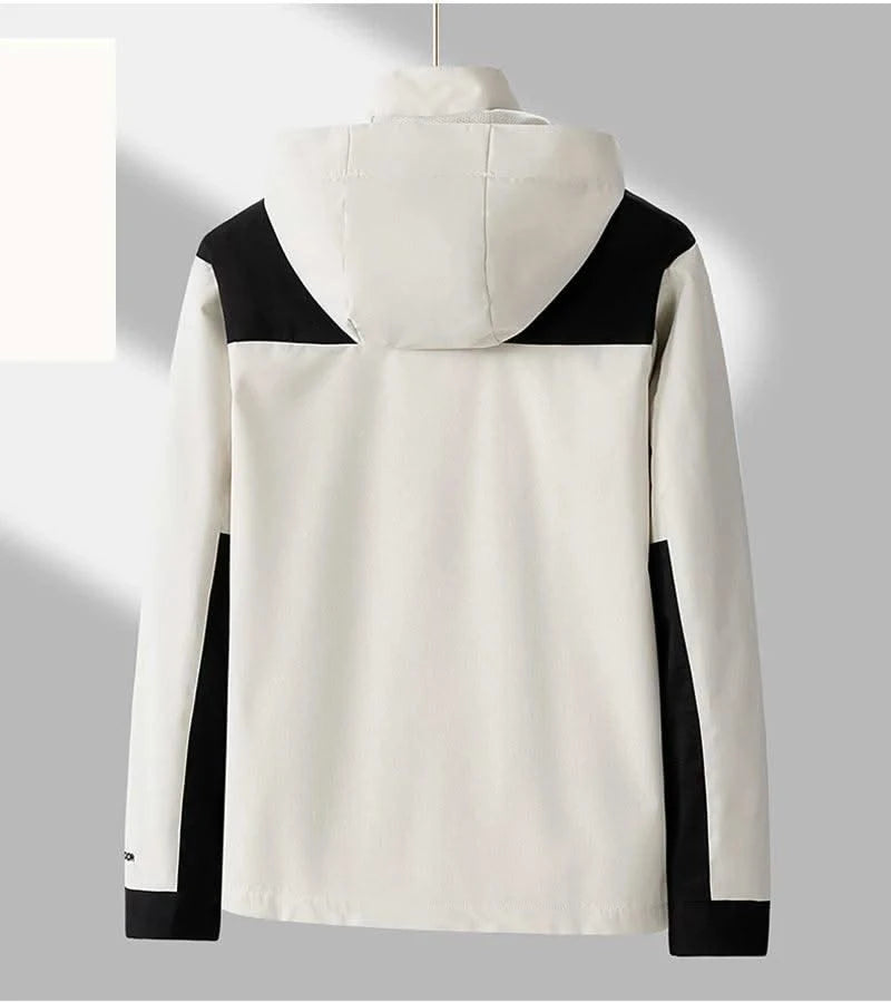 Women's Waterproof Ski Jacket Unisex Outdoor Single layer Jacket Mountain Windbreaker Hooded Raincoat Detachable Hat Coat