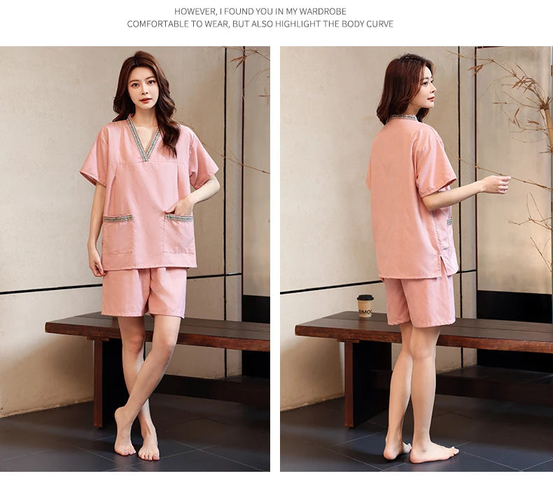 Couple's Beau Sauna Suit Soft Cotton  Silk Men's Women's Bathing Costume St Room Towel Polyester Fiber Home Textile