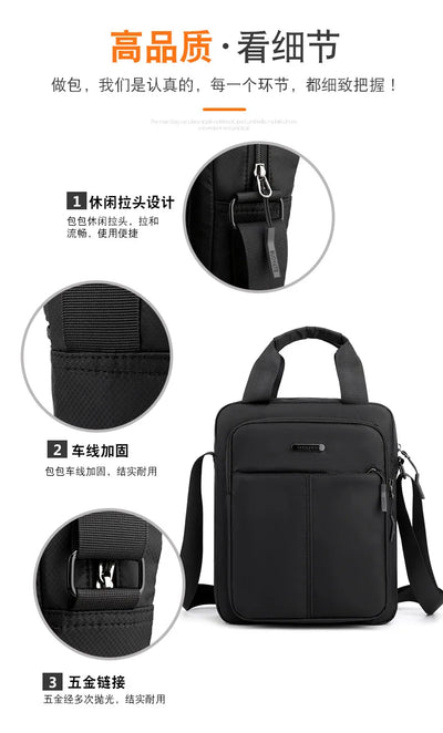 Men's High Capacity Hand Bags New Trendy Cool Men's Shoulder Bags Nylon Messenger Bags Travel Handbag Crossbody Bag Sling Bag