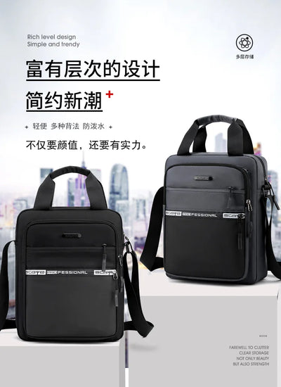Men's High Capacity Hand Bags New Trendy Cool Men's Shoulder Bags Nylon Messenger Bags Travel Handbag Crossbody Bag Sling Bag