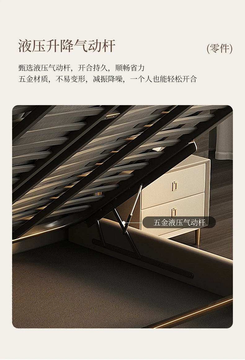 Luxury Double Bed Modern Sofa Design Simple Princess Sleeping Massage Bed Leather Headboards Muebles Lounge Suite Furniture