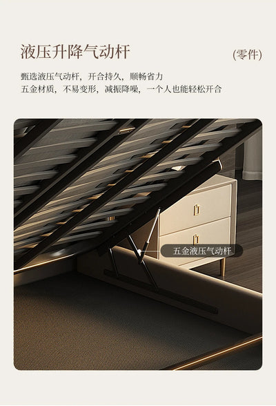 Luxury Double Bed Modern Sofa Design Simple Princess Sleeping Massage Bed Leather Headboards Muebles Lounge Suite Furniture