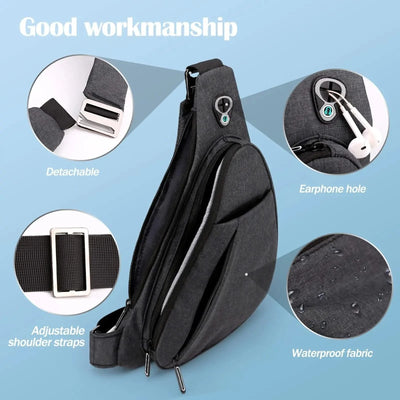 Sling Bag - Anti-theft Crossbody Shoulder Bag for Men and Women