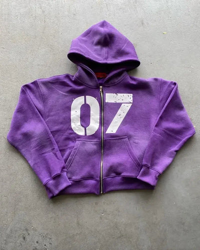Streetwear Y2K Casual Baggy Sweatpants Drawstring Sports Pants Zipper Cardigan Fashion Digital Print Hooded Men Women Street Set