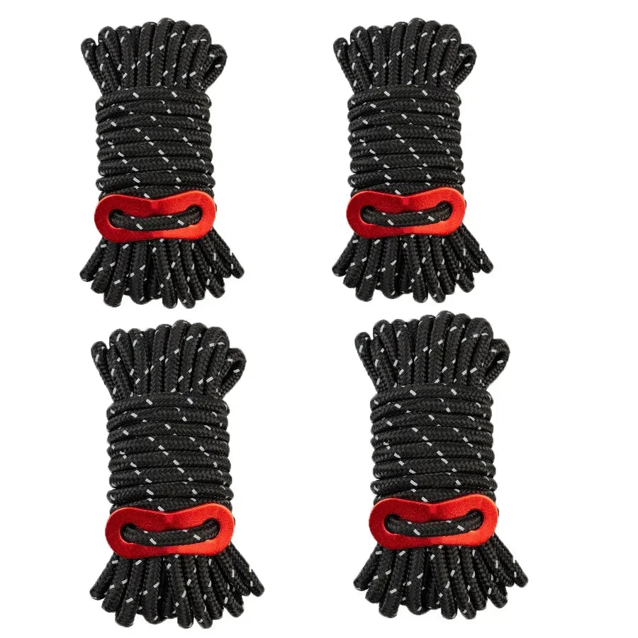 Camping Guylines Ropes for Tent Tarp,Climbing,Hiking Backpacking Outdoor Guy Lines Tent Cords Lightweight Camping Rope