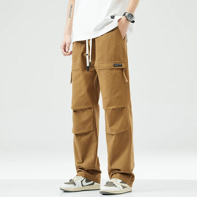 Trousers Male Y2k American Casual Multi-bag Loose Straight Trousers Sport Men's Clothing Male Jeans Pants New in Pants Man Set