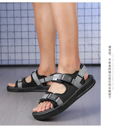 Men Sandals 2024 Trending Men's Luxury Sandals Man Summer 2024 Shiatsu Slippers Flat Sandal Beach Shoes Platform Sandals. Mens