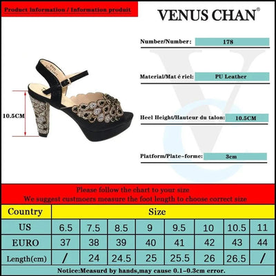 Embroidery Italian Design Pointed-Toe High-heeled Shoes and Bags Set for Women