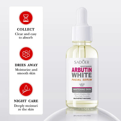 SADOER Arbutin Face Serum Moisturizing Nourishing Firming Brightening Face Serum Facial Essence Skin Care Products