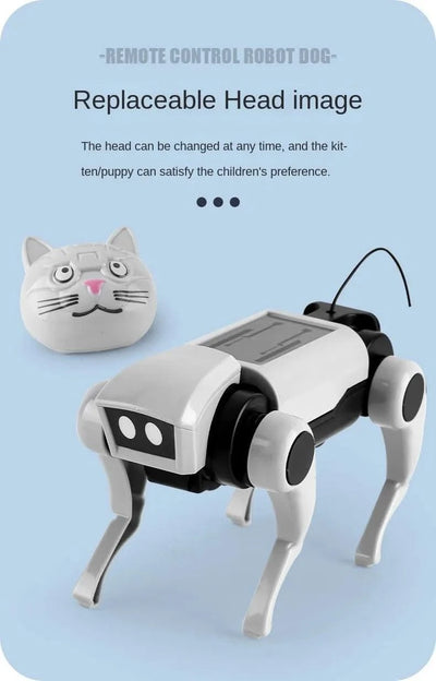 Children's Remote Control Mechanical Robot Dog, Toy Science, Teaching,  DIY Assembling Model Electric Set Toys for Boys Kids