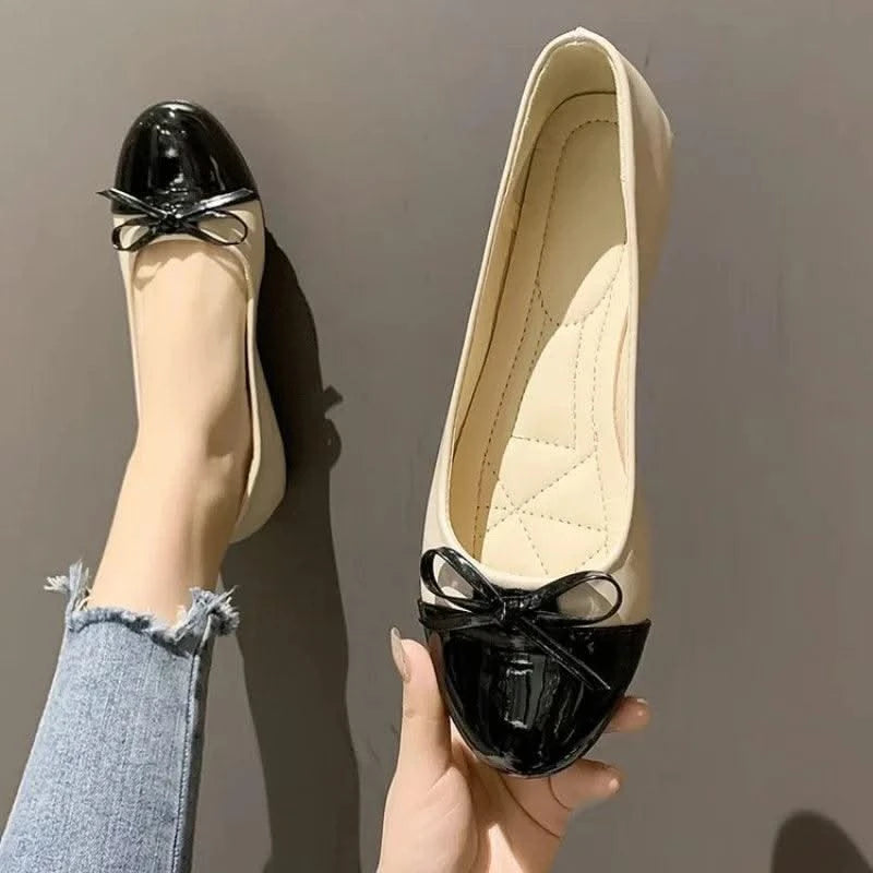 Non-slip Bowknot Comfortable Flat Ballerina Shoes for Women