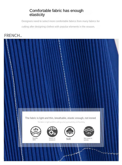 Wrinkle fashion casual suit for women high-end and casual loose fit plus size shirt collar top straight leg pants [20240514]