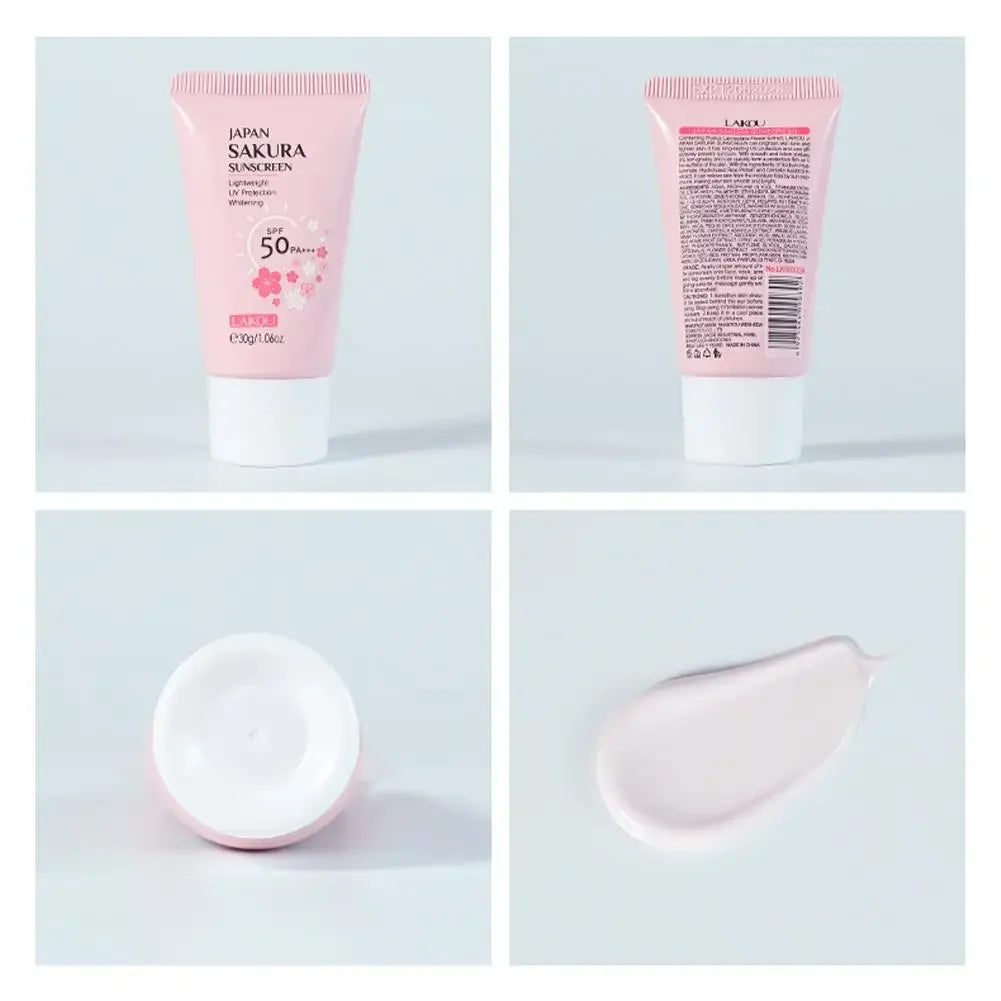 Sakura Sunscreen Cream SPF50 Moisturizing UV Protect Face Body Sunscreen Isolation Lotion Oil Control Reduce Melanin Skin Care