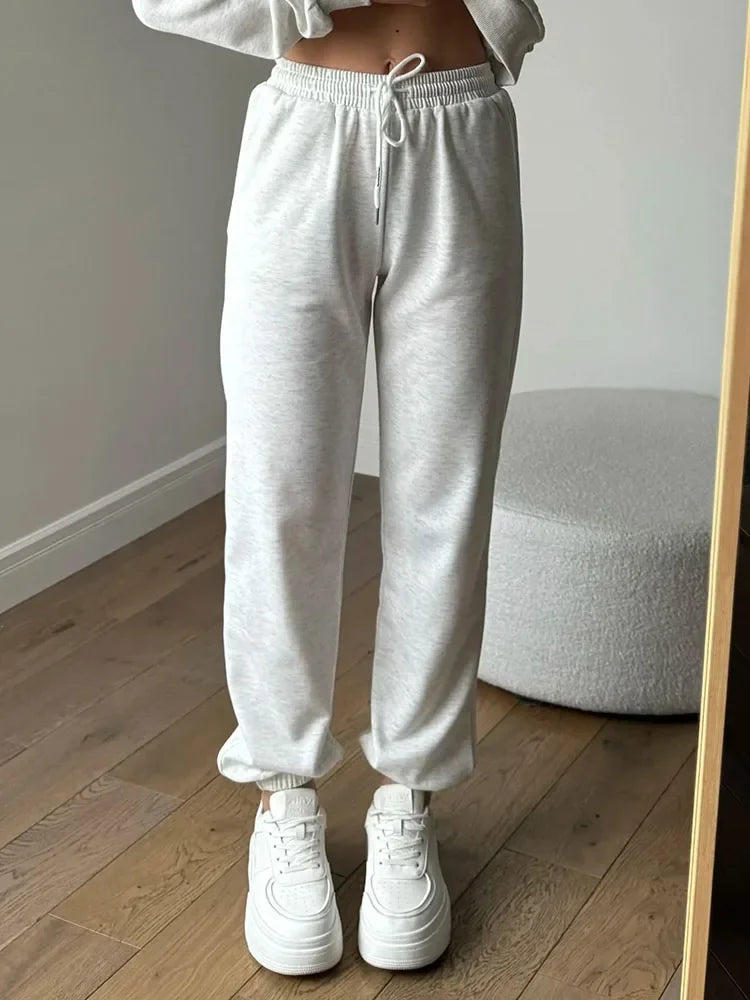 Cotton Sweatpants Sets For Women 2 Pieces Outfit Autumn Loose Hoodies And Pants Sets Sports Suits Women Tracksuits Set Ladies