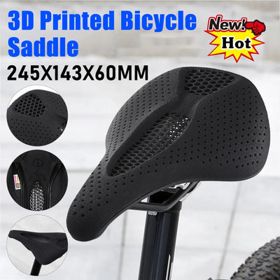 3D Printed Bicycle Saddle Comfortable Shock Absorption Saddles Ultralight Hollow-Out Breathable Bicycle Seat Bicycle Accessories