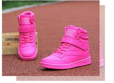 2023 Autumn Designer Wedges White Platform Sneakers Women Shoes Leather Black High Top Sneakers Hidden Increasing Basket Femme