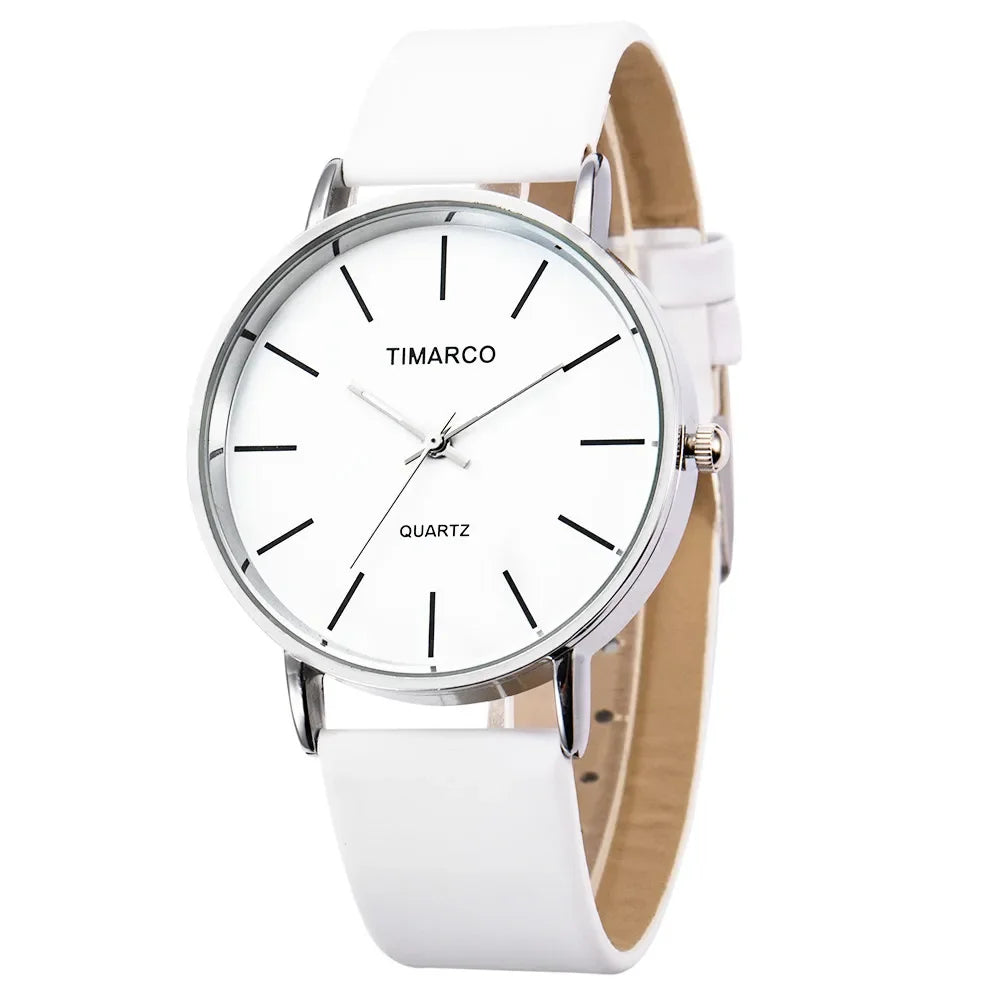 Luxury Women Watches 2025 New Stylish Silver Minimalist Business Ladies Quartz Watch Breathable Leather Steel Clock Reloj Mujer