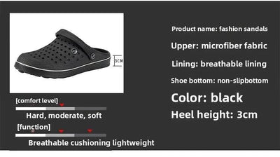 Men's Flat-Soled Clogs Are Breathable, Comfortable, Non-Slip, Wear-Resistant, Casual and Versatile, Daily Home Outing Work Shoes