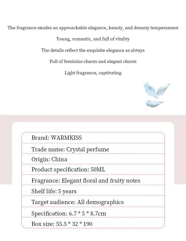 Luxury diamond women's perfume, spray flirting, long-lasting fresh floral and fruity fragrance, romantic and attractive birthday