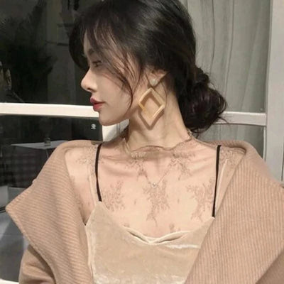 Women Mesh T-Shirts Transparent Lace Blouse Long Sleeve See Through Tops