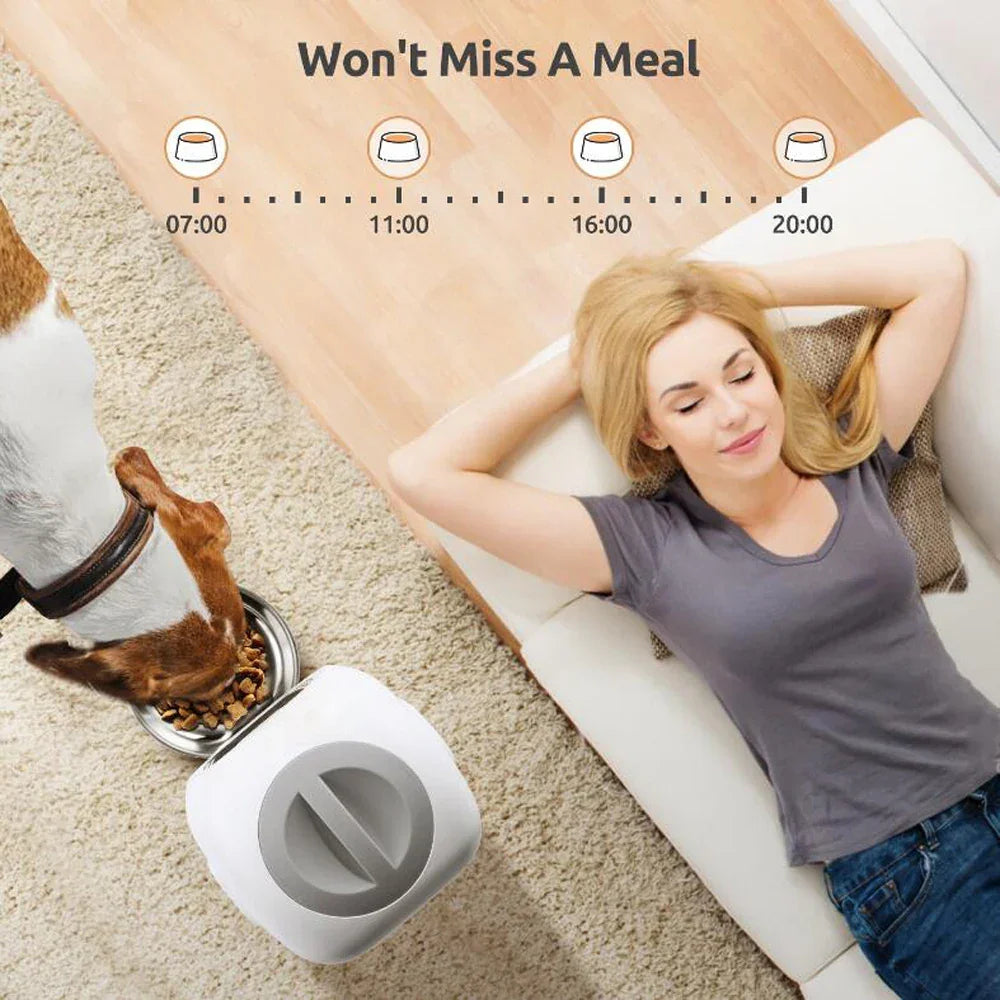 3.5L Automatic Pet Feeder Smart Food Dispenser For Cats Dogs Timer Stainless Steel Bowl Auto Dog Cat Pet Feeding Pet Supplies