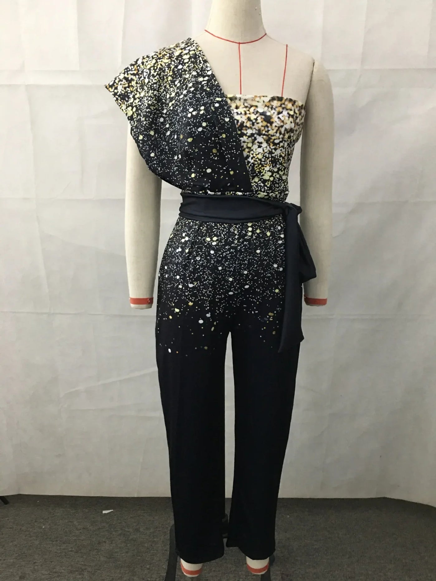 Summer Bodysuit Sexy Party Overalls Solid Sleeveless Women Jumpsuit Long Pants Rompers Lace-up Slim-fit Sequin Women's Trousers
