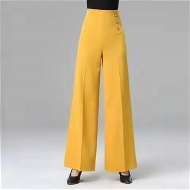 Women Wide Leg Pants 2023 Spring Summer Solid High Waist Long Casual Pants Korean Loose Dance Female Trousers Women's Clothing