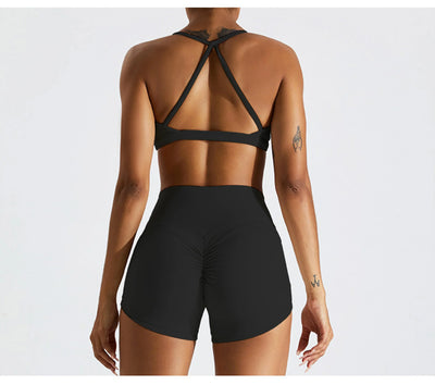 Sexy Scrunch Sports Bra Gym Top Women Running Back Cross Top Women Sportswear Yoga Underwear Fitness Workout Yoga ClothingWomen