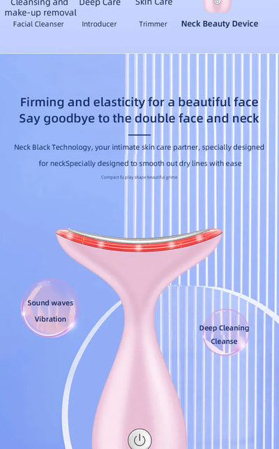 Neck Beauty Massage Instrument EMS Microcurrent LED Facial Electric Introduction Lifting And Firming Beauty Massage
