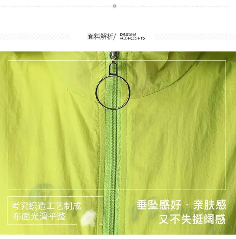 2025 New Fashion Summer Sun Protection Clothing Women Hooded Short Breathable Loose Print Thin Casual Sun Jackets Female Coats