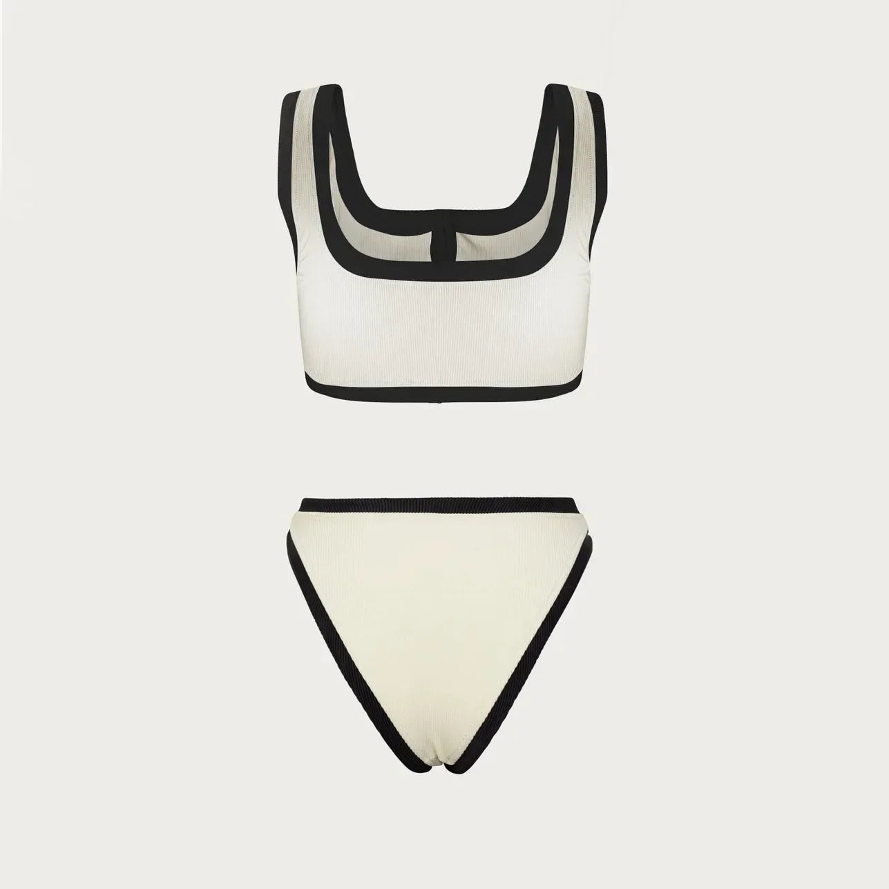 Woman Swimwear 2025 High Waist Bikinis Shorts Women's Swimsuit Luxury Ribbed Two-piece Bathing Suits Summer Bikini Set Swim Suit