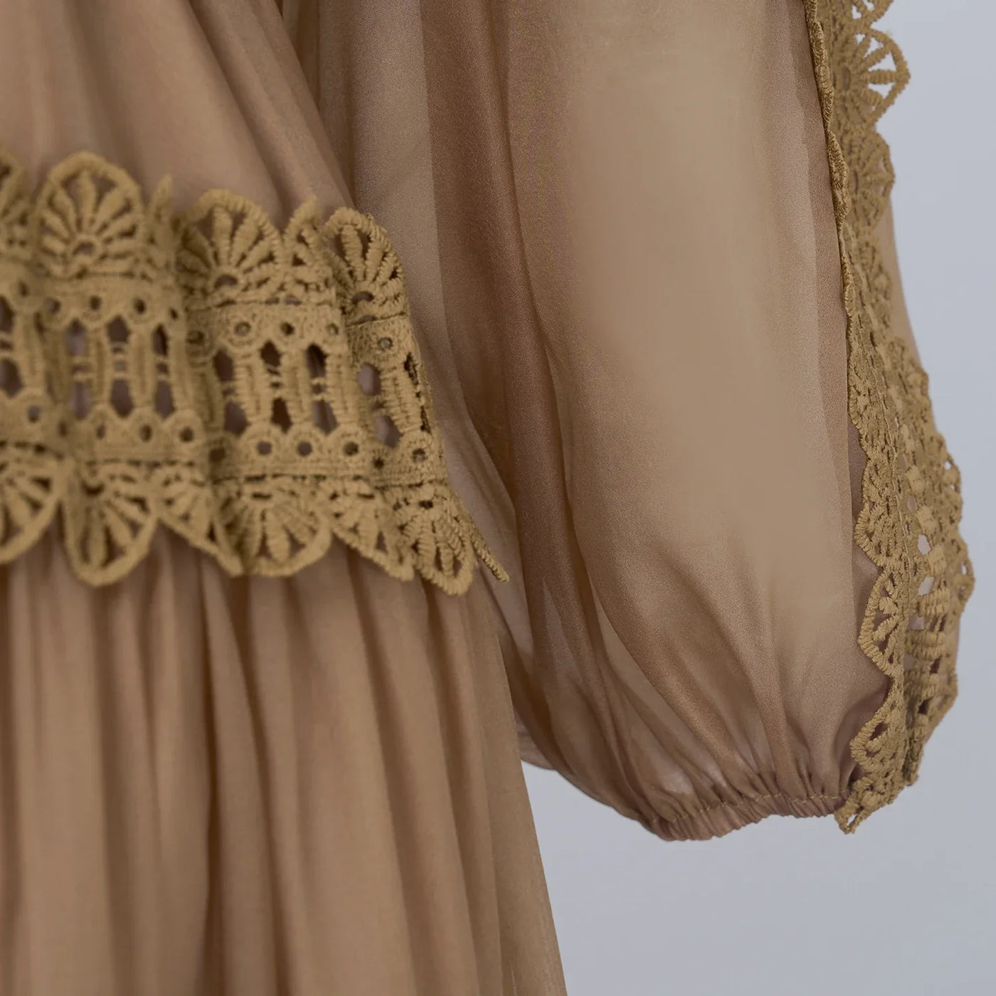 Luxury Long Dresses Women 2025 Spring Summer Embroidery Ruffle Lace Pearl Hollow Out Party Midi Dress Shirt Full Sleeve Vestidos