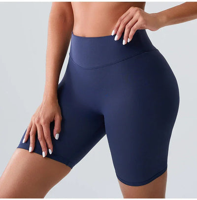 Women Sports Biker Shorts Women High Waist Yoga Shorts Cycling Shorts Push Up Fitness Leggings Tummy Control Yoga Slim Shorts