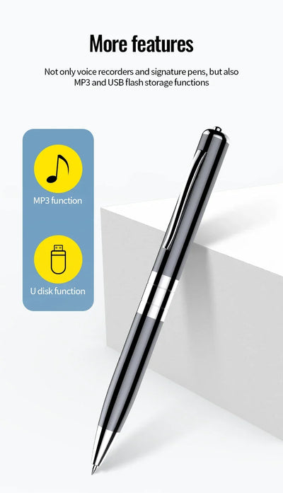 Portable Mini Digital Voice Recorder Sound Dictaphone Voice Activated Noise Reduction Recording Pen Long Time Audio Recorder