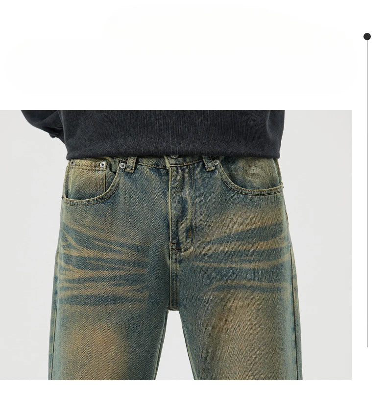 Men's Jeans Man Denim Shorts Jean Streetwear Mens Trousers Wide Y2k Pants Baggy Jeans Clothing Flared Male Cargo New Pant Ripped