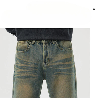 Men's Jeans Man Denim Shorts Jean Streetwear Mens Trousers Wide Y2k Pants Baggy Jeans Clothing Flared Male Cargo New Pant Ripped
