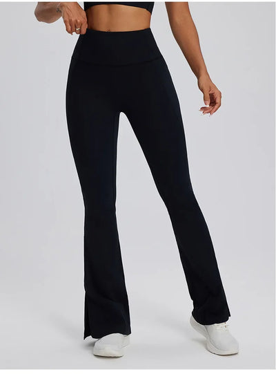Yoga Leggings Women Bell-bottoms Fitness Leggings Running Cycling Pants Breathable Workout Gym Sports Tights High Waist Leggings
