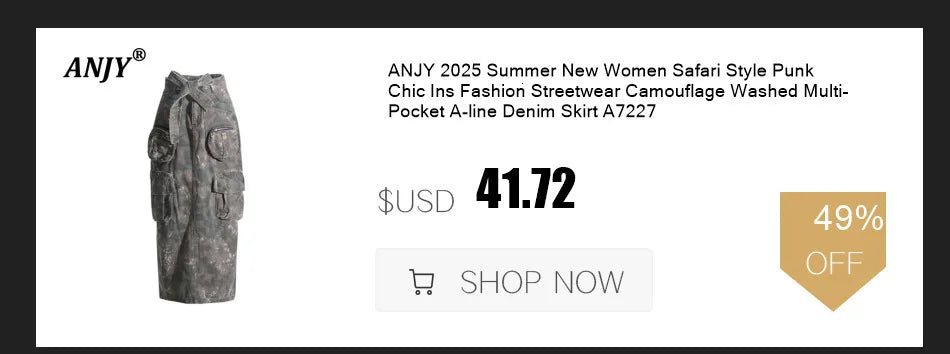 ANJY Autumn New Women Chic Two-Piece Set Studded Diamonds Streetwear Denim Shirt Drawstring Straight Elegant Casual Pants  A9654