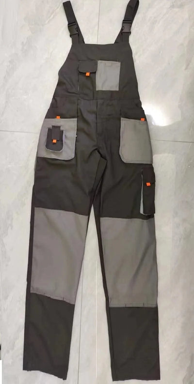 Bib Overalls Men Work Clothing Plus Size Protective Coveralls Strap Jumpsuits Multi Pockets Uniform Sleeveless Worker Pants 5xl