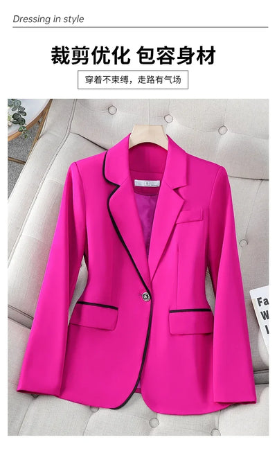 Luxury White Women's Blazer Women's Slim Suit Fashion Temperament Formal Suit Elegant Workwear Western-style Suit Jacket