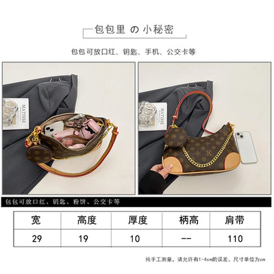 Famous Designer Elegant Handbags Leather For Women, Ladies Crossbody Shoulder Bag Classic Popular And Lightweight For Shopping