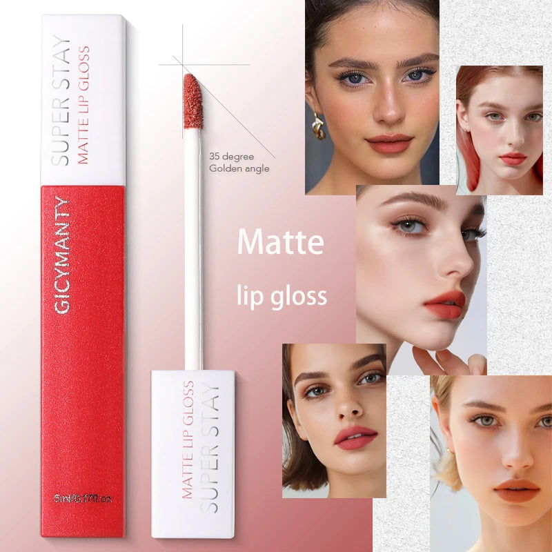 Matte Velour Liquid Lipstick Durable Waterproof Non Smudging Lip Color Women's Lip Glaze Lip Moisturizing Lipstick