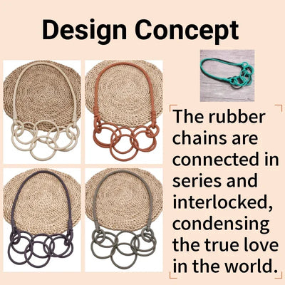 BARWODO New Rubber Chain Necklace For Women Simple Handmade Elasticity Jewelry Sweater Chains Party Accessories Luxury Necklaces