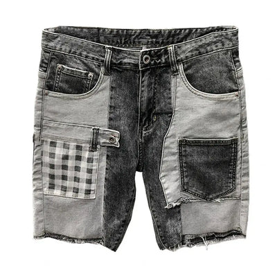 Men Street Style Shorts Multi-pocket Men Shorts Summer Men's Denim Shorts with Multiple Pockets Baggy Ripped Jeans for Wear